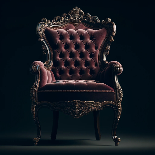 Chaise baroque capitonnée